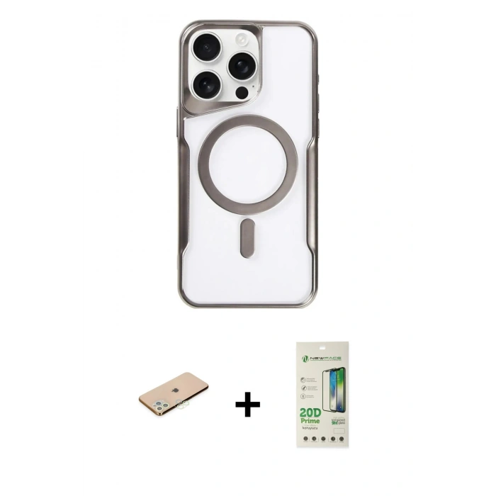 MARSİLYAN™- iPhone 11 Pro Max Kılıf Yadigar Klasik Özel Seri - Siyah 20D Premium Cam Ekran Koruyucu + Renkli Kamera Lens Koruma Cam - YL
