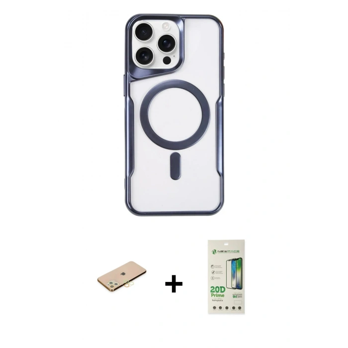 MARSİLYAN™- iPhone 11 Pro Max Kılıf Yadigar Klasik Özel Seri - Siyah 20D Premium Cam Ekran Koruyucu + Renkli Kamera Lens Koruma Cam - SI
