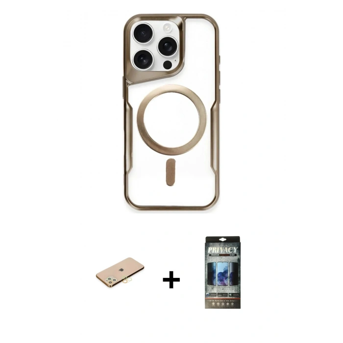 MARSİLYAN™- iPhone 11 Pro Max Kılıf Yadigar Klasik Özel Seri - Siyah 34D Hayalet Izgaralı Cam + Renkli Kamera Lens Koruma Cam - SI