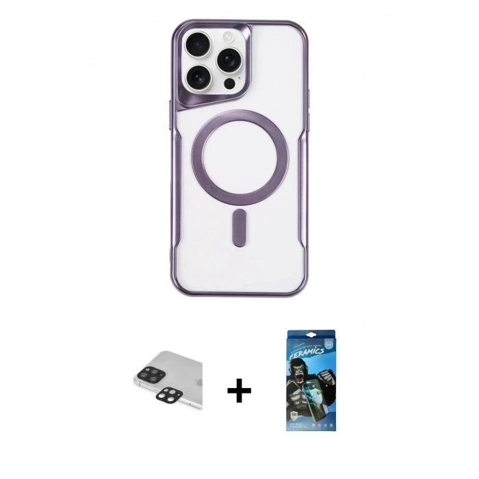 MARSİLYAN™- iPhone 11 Pro Max Kılıf Yadigar Klasik Özel Seri - Siyah 34D Izgaralı Cam + Siyah Pers Alüminyum Kamera Lens