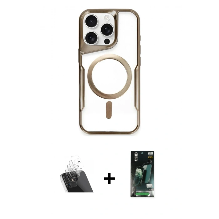 MARSİLYAN™- iPhone 11 Pro Max Kılıf Yadigar Klasik Özel Seri - Siyah 360 Mat Full Body Arka Koruyucu + Kamera Lens Koruma Cam - SF