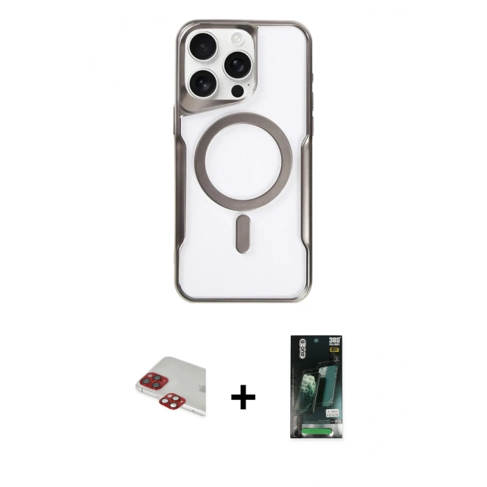 MARSİLYAN™- iPhone 11 Pro Max Kılıf Yadigar Klasik Özel Seri - Siyah 360 Mat Full Body Arka Koruyucu + Pers Alüminyum Kamera Lens - KI