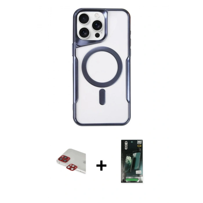 MARSİLYAN™- iPhone 11 Pro Max Kılıf Yadigar Klasik Özel Seri - Siyah 360 Mat Full Body Arka Koruyucu + Pers Alüminyum Kamera Lens - KI