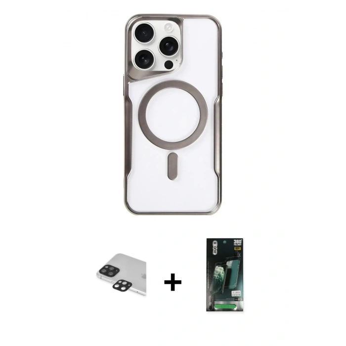 MARSİLYAN™- iPhone 11 Pro Max Kılıf Yadigar Klasik Özel Seri - Siyah 360 Mat Full Body Arka Koruyucu + Siyah Pers Alüminyum Kamera Lens