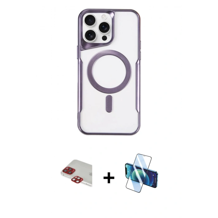 MARSİLYAN™- iPhone 11 Pro Max Kılıf Yadigar Klasik Özel Seri - Siyah 3D Antistatik Cam Ekran Koruyucu + Pers Alüminyum Kamera Lens - KI