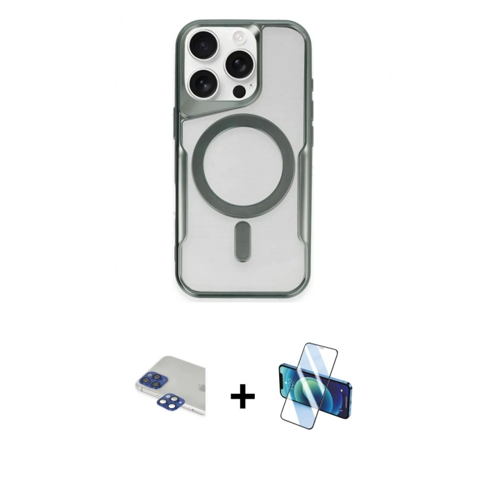 MARSİLYAN™- iPhone 11 Pro Max Kılıf Yadigar Klasik Özel Seri - Siyah 3D Antistatik Cam Ekran Koruyucu + Lacivert Pers Alüminyum Kamera Lens