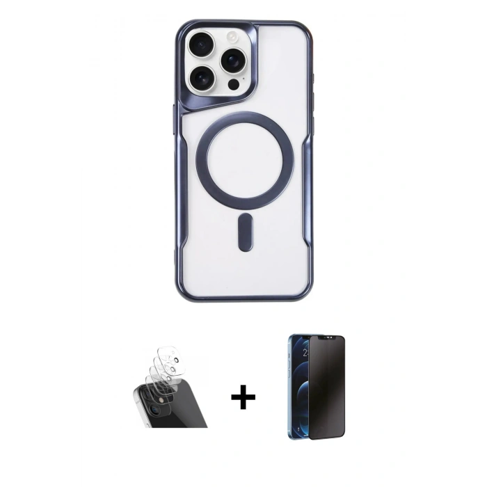 MARSİLYAN™- iPhone 11 Pro Max Kılıf Yadigar Klasik Özel Seri - Siyah 3D Antistatik Hayalet Cam Ekran Koruyucu + Kamera Lens Koruma Cam - SF