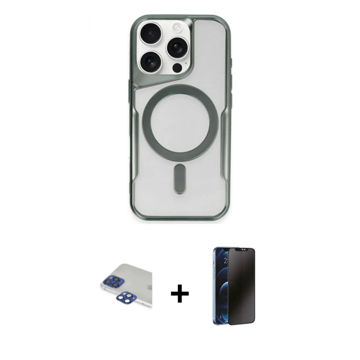 MARSİLYAN™- iPhone 11 Pro Max Kılıf Yadigar Klasik Özel Seri - Siyah 3D Antistatik Hayalet Cam Ekran Koruyucu + Pers Alüminyum Kamera Lens - LT