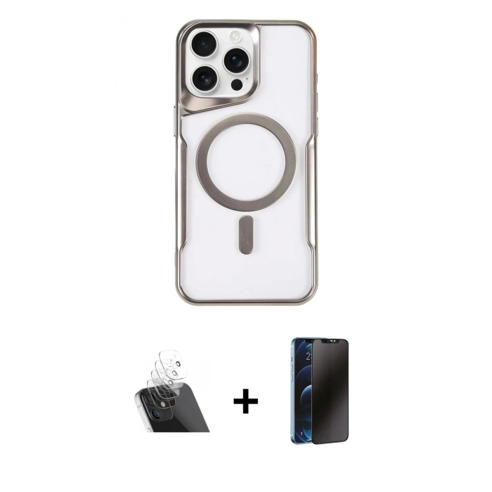 MARSİLYAN™- iPhone 11 Pro Max Kılıf Yadigar Klasik Özel Seri - Siyah 3D Antistatik Hayalet Cam Ekran Koruyucu + Kamera Lens Koruma Cam - SF