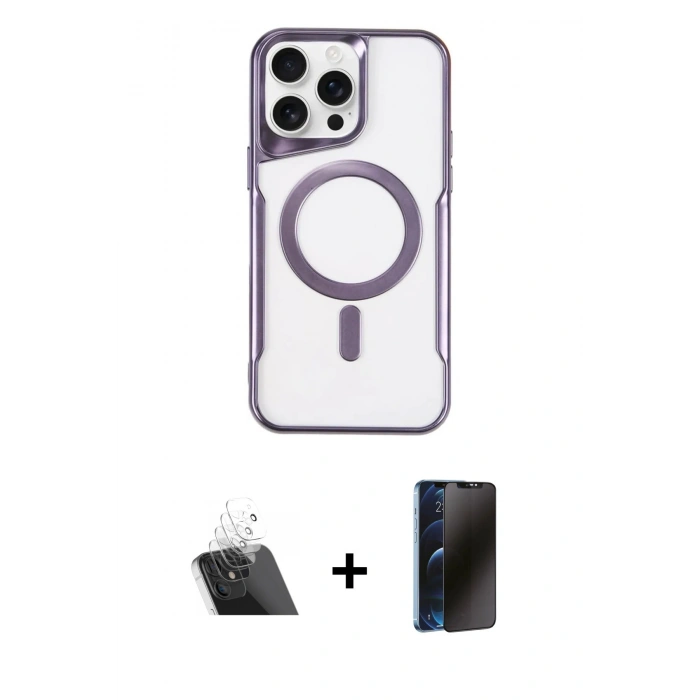 MARSİLYAN™- iPhone 11 Pro Max Kılıf Yadigar Klasik Özel Seri - Siyah 3D Antistatik Hayalet Cam Ekran Koruyucu + Kamera Lens Koruma Cam - SF