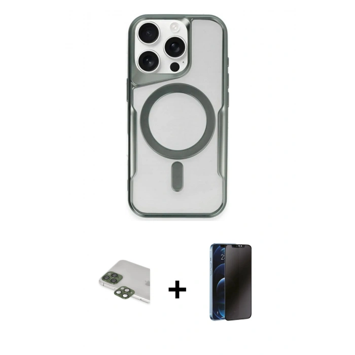 MARSİLYAN™- iPhone 11 Pro Max Kılıf Yadigar Klasik Özel Seri - Siyah 3D Antistatik Hayalet Cam Ekran Koruyucu + Pers Alüminyum Kamera Lens - YL