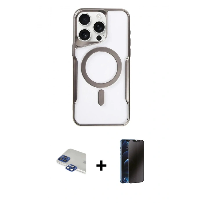 MARSİLYAN™- iPhone 11 Pro Max Kılıf Yadigar Klasik Özel Seri - Siyah 3D Antistatik Hayalet Cam Ekran Koruyucu + Pers Alüminyum Kamera Lens - LT
