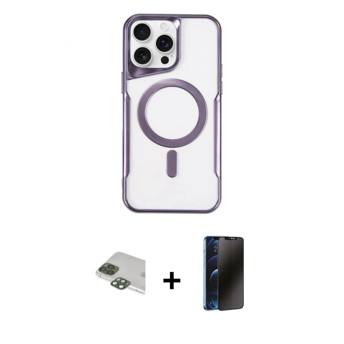 MARSİLYAN™- iPhone 11 Pro Max Kılıf Yadigar Klasik Özel Seri - Siyah 3D Antistatik Hayalet Cam Ekran Koruyucu + Pers Alüminyum Kamera Lens - YL