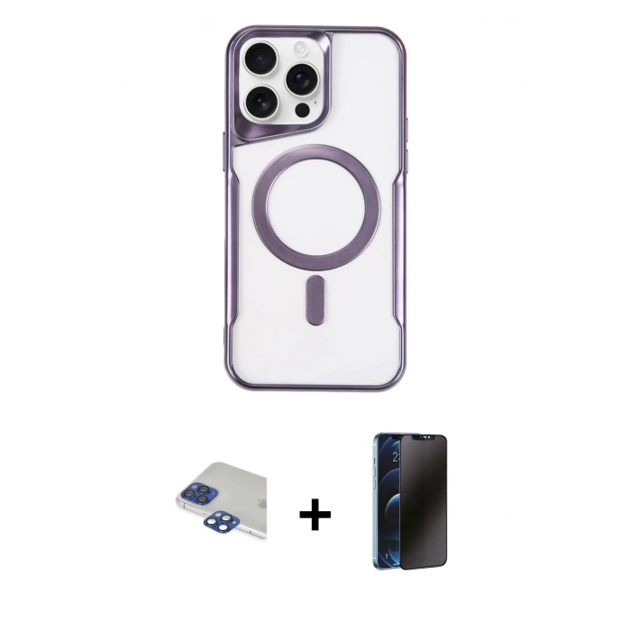 MARSİLYAN™- iPhone 11 Pro Max Kılıf Yadigar Klasik Özel Seri - Siyah 3D Antistatik Hayalet Cam Ekran Koruyucu + Pers Alüminyum Kamera Lens - LT