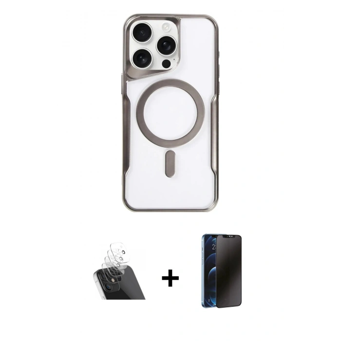 MARSİLYAN™- iPhone 11 Pro Max Kılıf Yadigar Klasik Özel Seri - Siyah 3D Antistatik Hayalet Cam Ekran Koruyucu + Kamera Lens Koruma Cam - SF