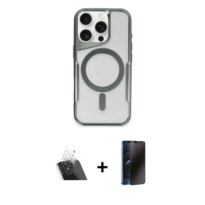 MARSİLYAN™- iPhone 11 Pro Max Kılıf Yadigar Klasik Özel Seri - Siyah 3D Antistatik Hayalet Cam Ekran Koruyucu + Kamera Lens Koruma Cam - SF