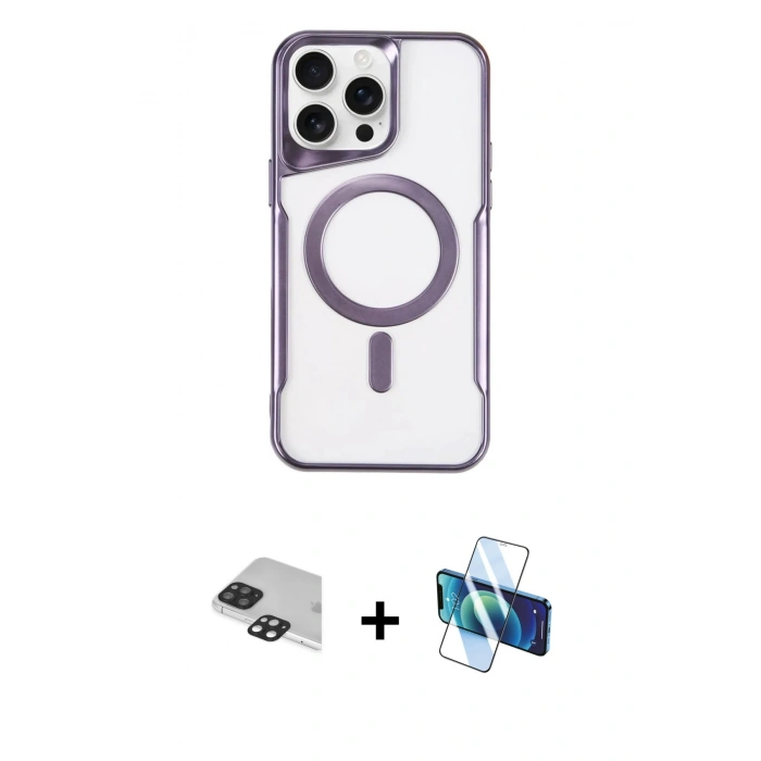 MARSİLYAN™- iPhone 11 Pro Max Kılıf Yadigar Klasik Özel Seri - Siyah 3D Antistatik Seramik Nano Ekran Koruyucu + Siyah Pers Alüminyum Kamera Lens