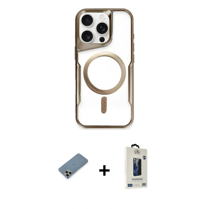 MARSİLYAN™- iPhone 11 Pro Max Kılıf Yadigar Klasik Özel Seri - Siyah Bilvis Hayalet Cam Ekran Koruyucu + Metal Kamera Lens Koruma Cam - AKYL