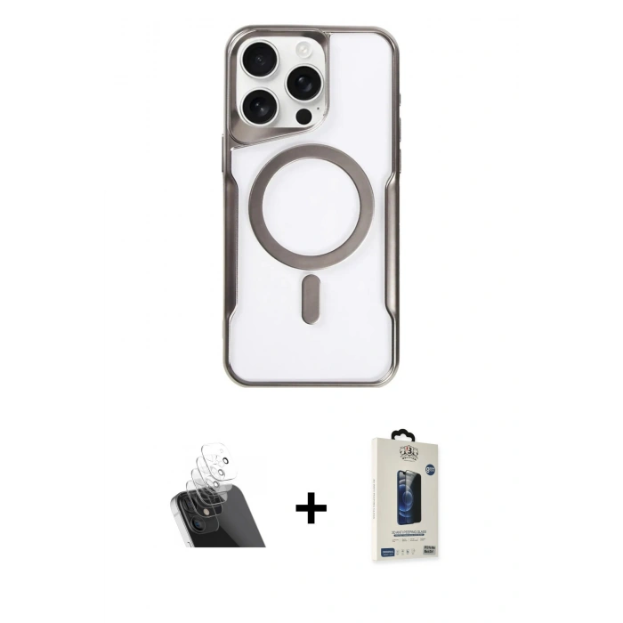 MARSİLYAN™- iPhone 11 Pro Max Kılıf Yadigar Klasik Özel Seri - Siyah Bilvis Hayalet Cam Ekran Koruyucu + Kamera Lens Koruma Cam - SF