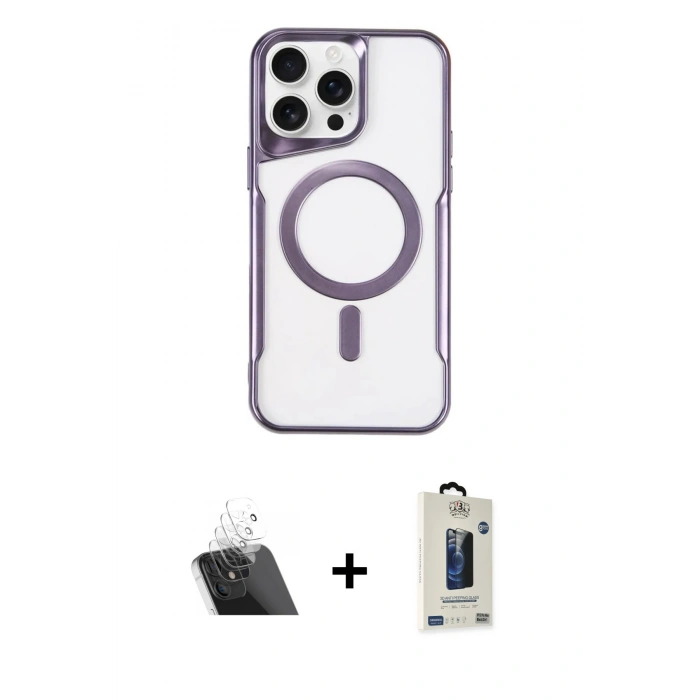 MARSİLYAN™- iPhone 11 Pro Max Kılıf Yadigar Klasik Özel Seri - Siyah Bilvis Hayalet Cam Ekran Koruyucu + Kamera Lens Koruma Cam - SF