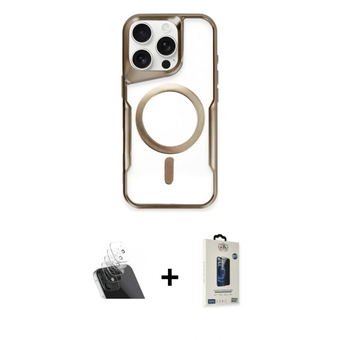 MARSİLYAN™- iPhone 11 Pro Max Kılıf Yadigar Klasik Özel Seri - Siyah Bilvis Hayalet Cam Ekran Koruyucu + Kamera Lens Koruma Cam - SF