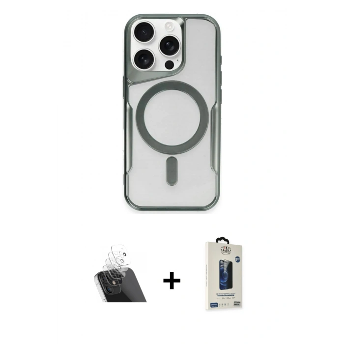 MARSİLYAN™- iPhone 11 Pro Max Kılıf Yadigar Klasik Özel Seri - Siyah Bilvis Hayalet Cam Ekran Koruyucu + Kamera Lens Koruma Cam - SF