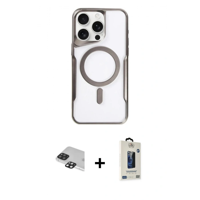 MARSİLYAN™- iPhone 11 Pro Max Kılıf Yadigar Klasik Özel Seri - Siyah Bilvis Hayalet Cam Ekran Koruyucu + Pers Alüminyum Kamera Lens - SH