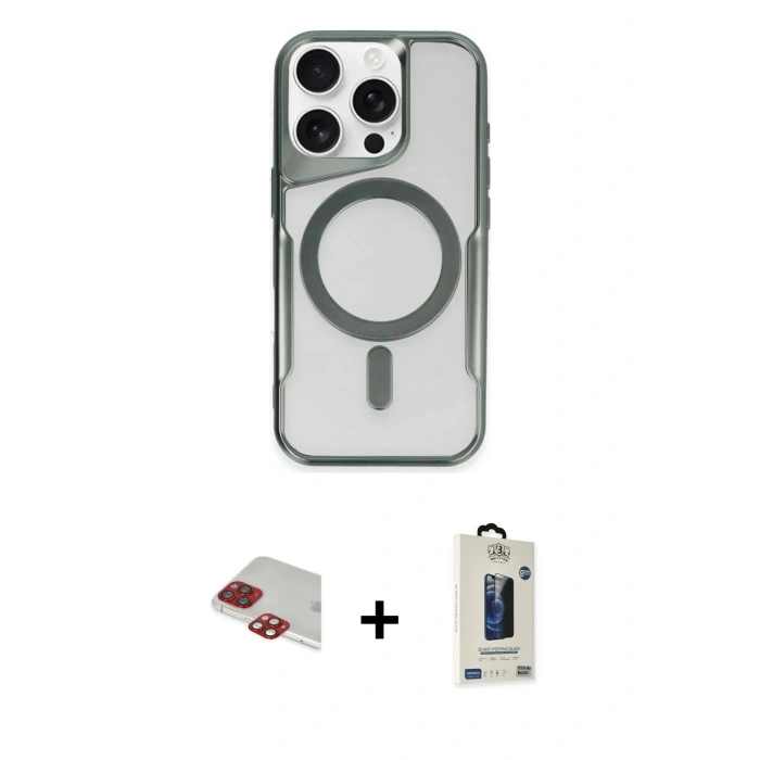 MARSİLYAN™- iPhone 11 Pro Max Kılıf Yadigar Klasik Özel Seri - Siyah Bilvis Hayalet Cam Ekran Koruyucu + Pers Alüminyum Kamera Lens - KI