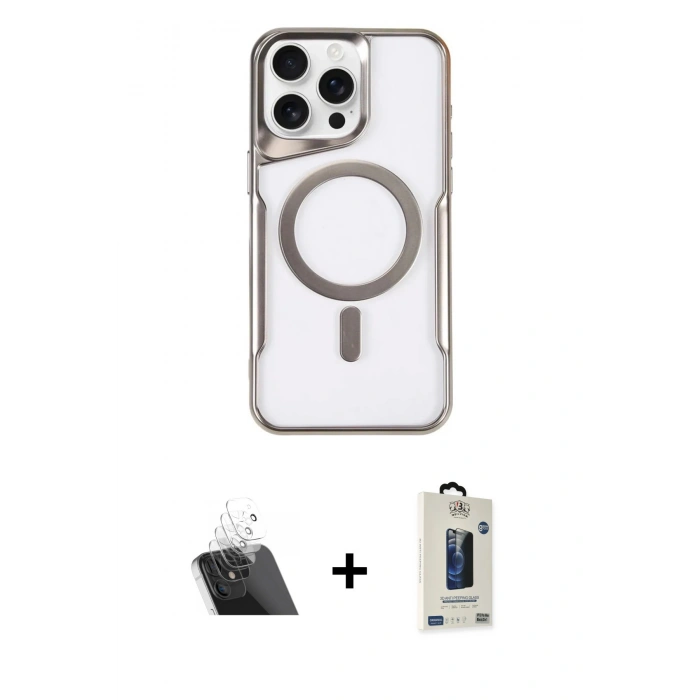 MARSİLYAN™- iPhone 11 Pro Max Kılıf Yadigar Klasik Özel Seri - Siyah Bilvis Hayalet Cam Ekran Koruyucu + Kamera Lens Koruma Cam - SF