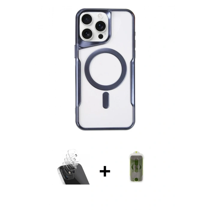 MARSİLYAN™- iPhone 11 Pro Max Kılıf Yadigar Klasik Özel Seri - Siyah Joko Magic 5D Hayalet Cam + Kamera Lens Koruma Cam - SF
