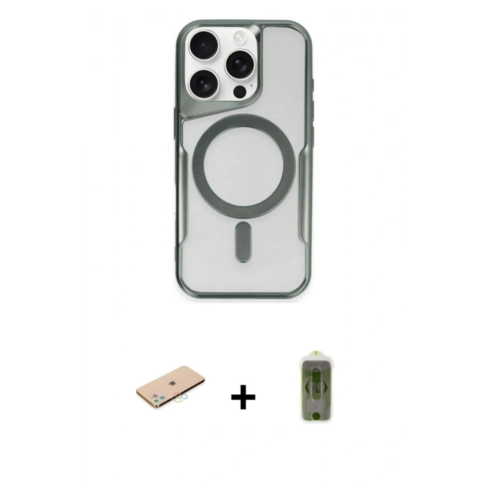 MARSİLYAN™- iPhone 11 Pro Max Kılıf Yadigar Klasik Özel Seri - Siyah Joko Magic 5D Hayalet Cam + Renkli Kamera Lens Koruma Cam - MI