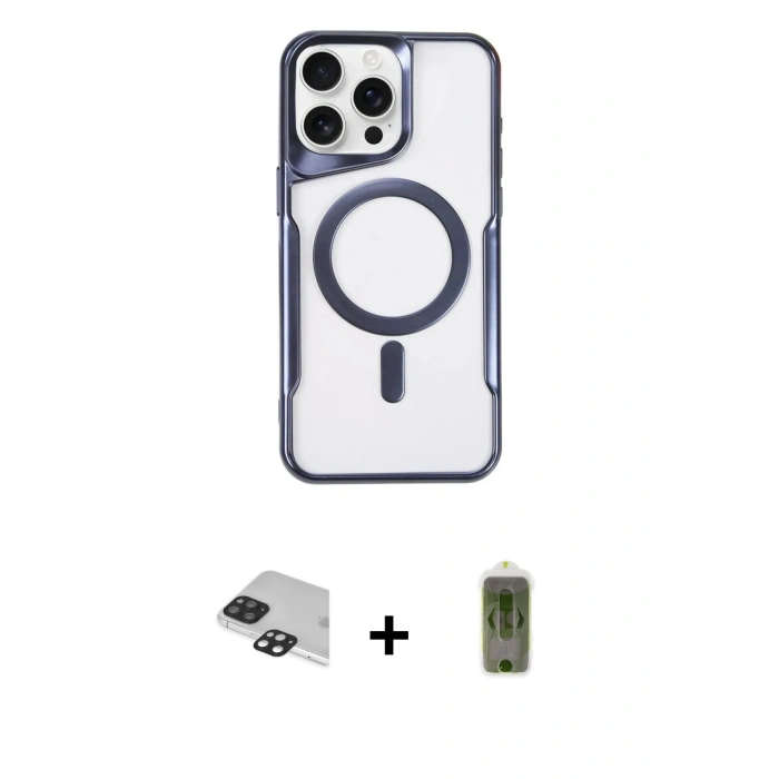 MARSİLYAN™- iPhone 11 Pro Max Kılıf Yadigar Klasik Özel Seri - Siyah Joko Magic 5D Hayalet Cam + Pers Alüminyum Kamera Lens - SH