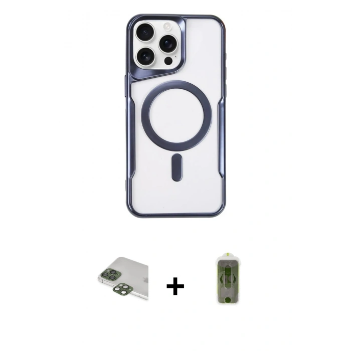 MARSİLYAN™- iPhone 11 Pro Max Kılıf Yadigar Klasik Özel Seri - Siyah Joko Magic 5D Hayalet Cam + Pers Alüminyum Kamera Lens - YL