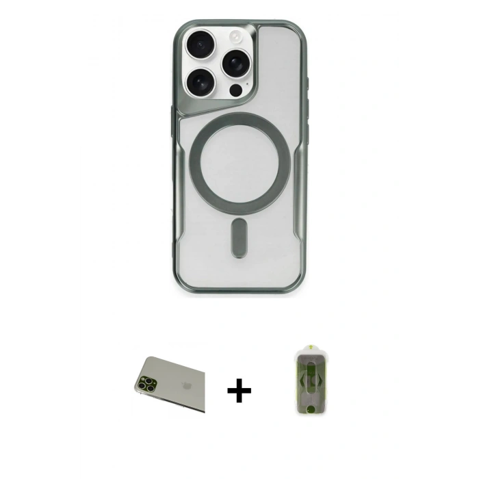 MARSİLYAN™- iPhone 11 Pro Max Kılıf Yadigar Klasik Özel Seri - Siyah Joko Magic 5D Hayalet Cam + Rainbow Kamera Lens Koruma Cam - YL
