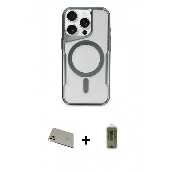 MARSİLYAN™- iPhone 11 Pro Max Kılıf Yadigar Klasik Özel Seri - Siyah Joko Magic 5D Hayalet Cam + Rainbow Kamera Lens Koruma Cam - GD