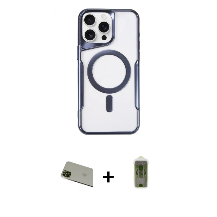 MARSİLYAN™- iPhone 11 Pro Max Kılıf Yadigar Klasik Özel Seri - Siyah Joko Magic 5D Hayalet Cam + Rainbow Kamera Lens Koruma Cam - YL
