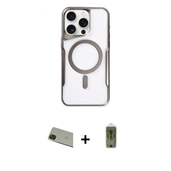 MARSİLYAN™- iPhone 11 Pro Max Kılıf Yadigar Klasik Özel Seri - Siyah Joko Magic 5D Hayalet Cam + Rainbow Kamera Lens Koruma Cam - YL