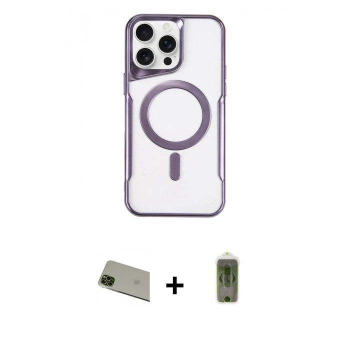 MARSİLYAN™- iPhone 11 Pro Max Kılıf Yadigar Klasik Özel Seri - Siyah Joko Magic 5D Hayalet Cam + Rainbow Kamera Lens Koruma Cam - YL