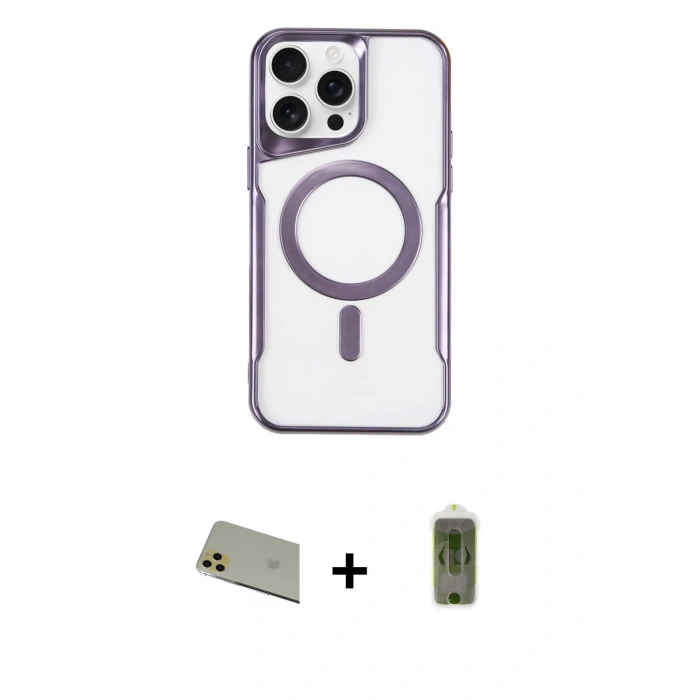 MARSİLYAN™- iPhone 11 Pro Max Kılıf Yadigar Klasik Özel Seri - Siyah Joko Magic 5D Hayalet Cam + Rainbow Kamera Lens Koruma Cam - GD