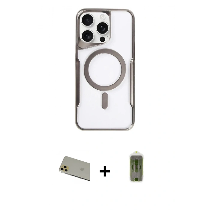 MARSİLYAN™- iPhone 11 Pro Max Kılıf Yadigar Klasik Özel Seri - Siyah Joko Magic 5D Hayalet Cam + Rainbow Kamera Lens Koruma Cam - GD