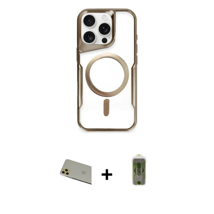 MARSİLYAN™- iPhone 11 Pro Max Kılıf Yadigar Klasik Özel Seri - Siyah Joko Magic 5D Hayalet Cam + Rainbow Kamera Lens Koruma Cam - GD