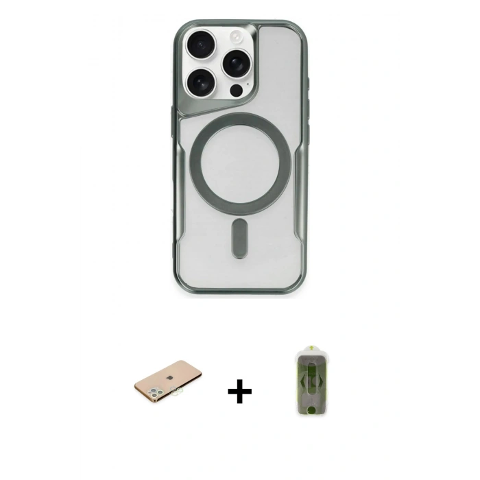 MARSİLYAN™- iPhone 11 Pro Max Kılıf Yadigar Klasik Özel Seri - Siyah Joko Magic 5D Hayalet Cam + Renkli Kamera Lens Koruma Cam - YL