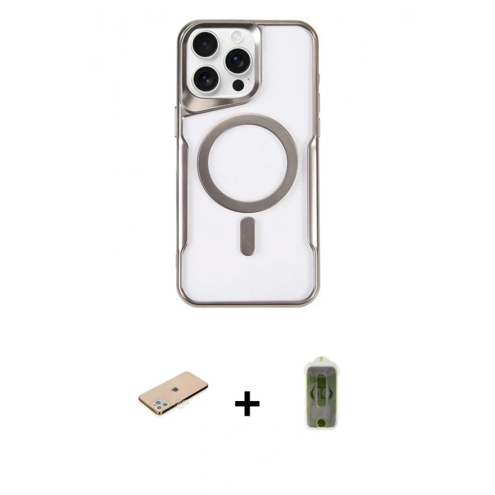 MARSİLYAN™- iPhone 11 Pro Max Kılıf Yadigar Klasik Özel Seri - Siyah Joko Magic 5D Hayalet Cam + Renkli Kamera Lens Koruma Cam - YL