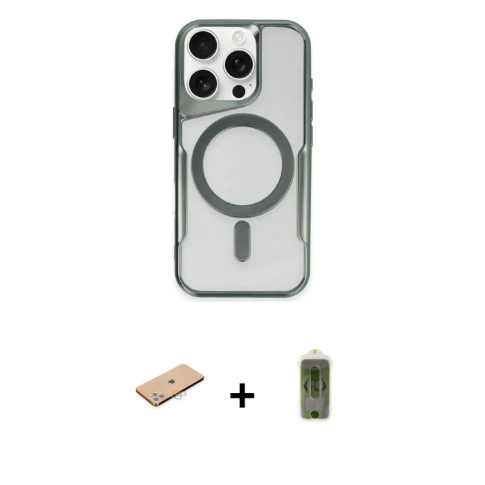 MARSİLYAN™- iPhone 11 Pro Max Kılıf Yadigar Klasik Özel Seri - Siyah Joko Magic 5D Hayalet Cam + Renkli Kamera Lens Koruma Cam - PE