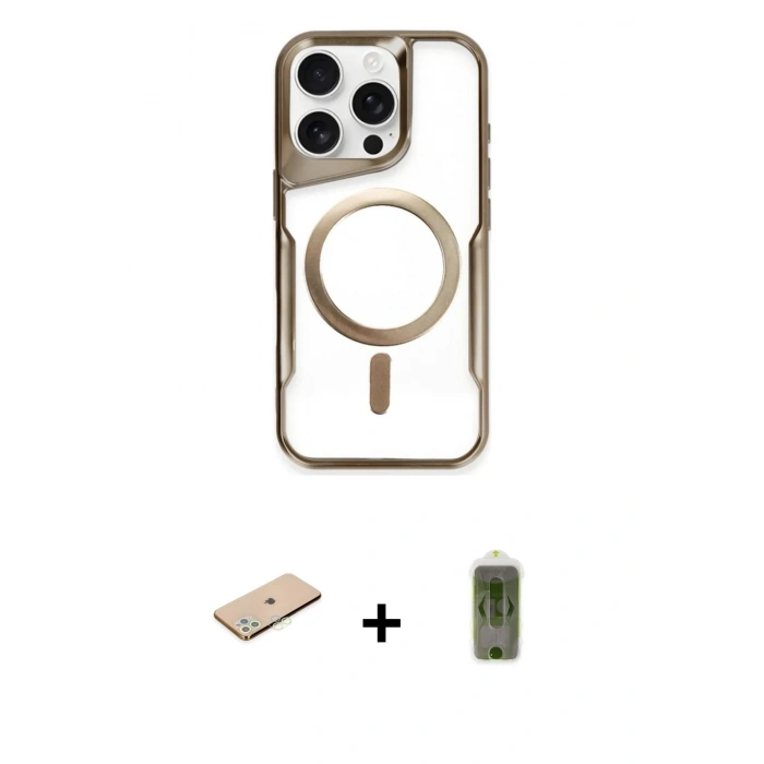 MARSİLYAN™- iPhone 11 Pro Max Kılıf Yadigar Klasik Özel Seri - Siyah Joko Magic 5D Hayalet Cam + Renkli Kamera Lens Koruma Cam - YL