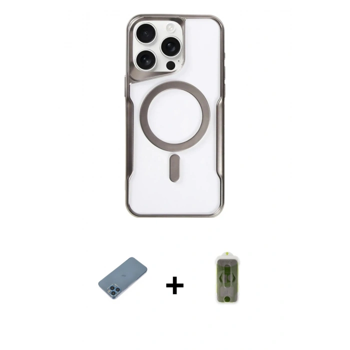 MARSİLYAN™- iPhone 11 Pro Max Kılıf Yadigar Klasik Özel Seri - Siyah Joko Magic 5D Hayalet Cam + Shine Kamera Lens Koruma Cam - MI