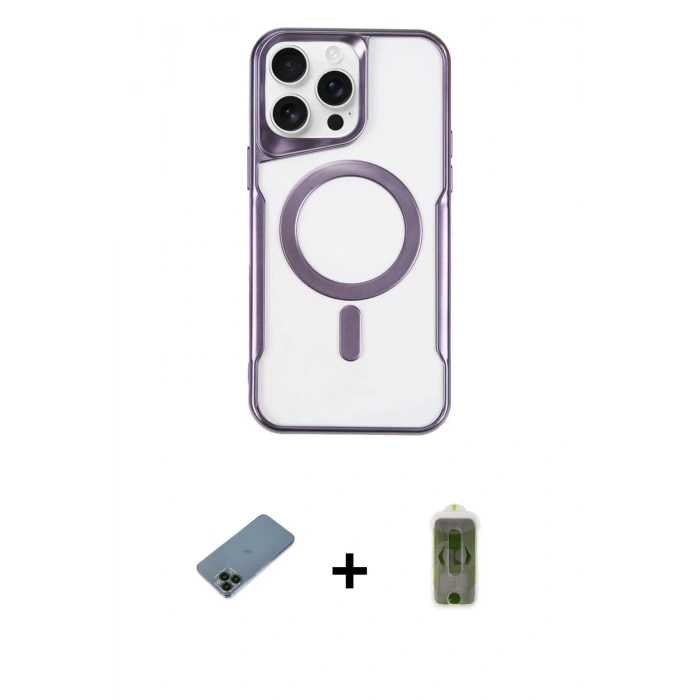 MARSİLYAN™- iPhone 11 Pro Max Kılıf Yadigar Klasik Özel Seri - Siyah Joko Magic 5D Hayalet Cam + Siyah Shine Kamera Lens Koruma Cam