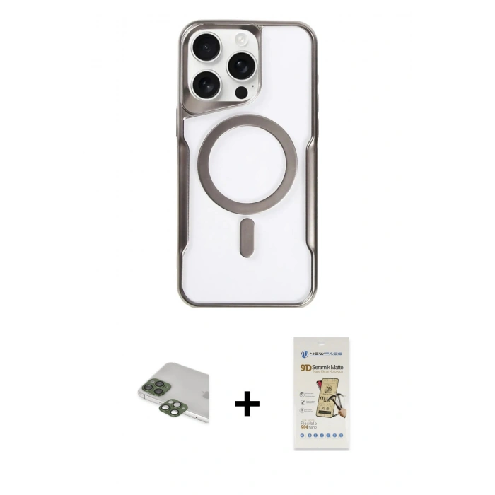 MARSİLYAN™- iPhone 11 Pro Max Kılıf Yadigar Klasik Özel Seri - Siyah Mat Seramik Nano Ekran Koruyucu + Pers Alüminyum Kamera Lens - YL
