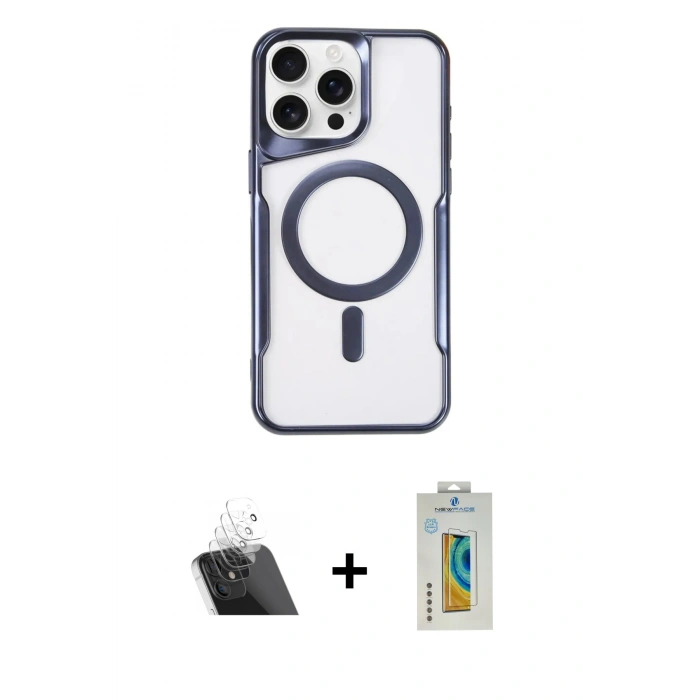 MARSİLYAN™- iPhone 11 Pro Max Kılıf Yadigar Klasik Özel Seri - Siyah Polymer Nano Ekran Koruyucu + Kamera Lens Koruma Cam - SF