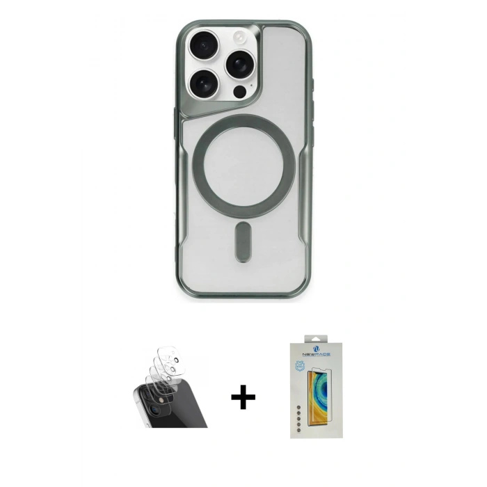 MARSİLYAN™- iPhone 11 Pro Max Kılıf Yadigar Klasik Özel Seri - Siyah Polymer Nano Ekran Koruyucu + Kamera Lens Koruma Cam - SF